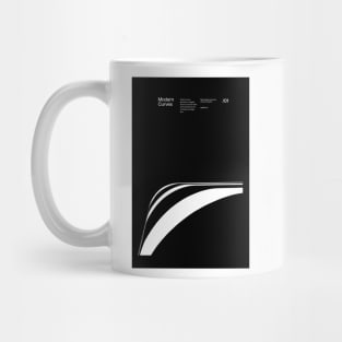 Modern Curves 01, Modern Architecture Design, minimalist Design, Modern Art, Typographic, Helvetica Mug